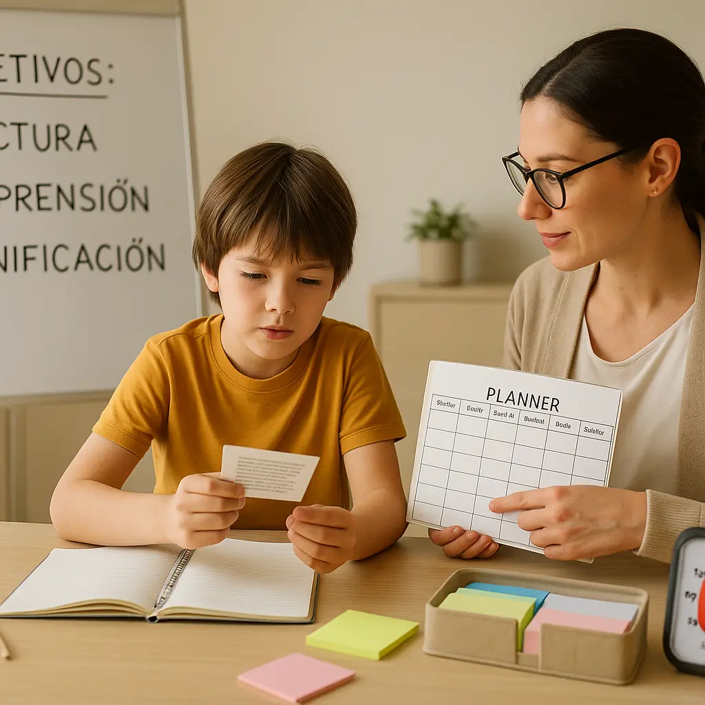 Sesión psicopedagógica infantil en CISD: evaluación del aprendizaje y apoyo escolar en Santiago