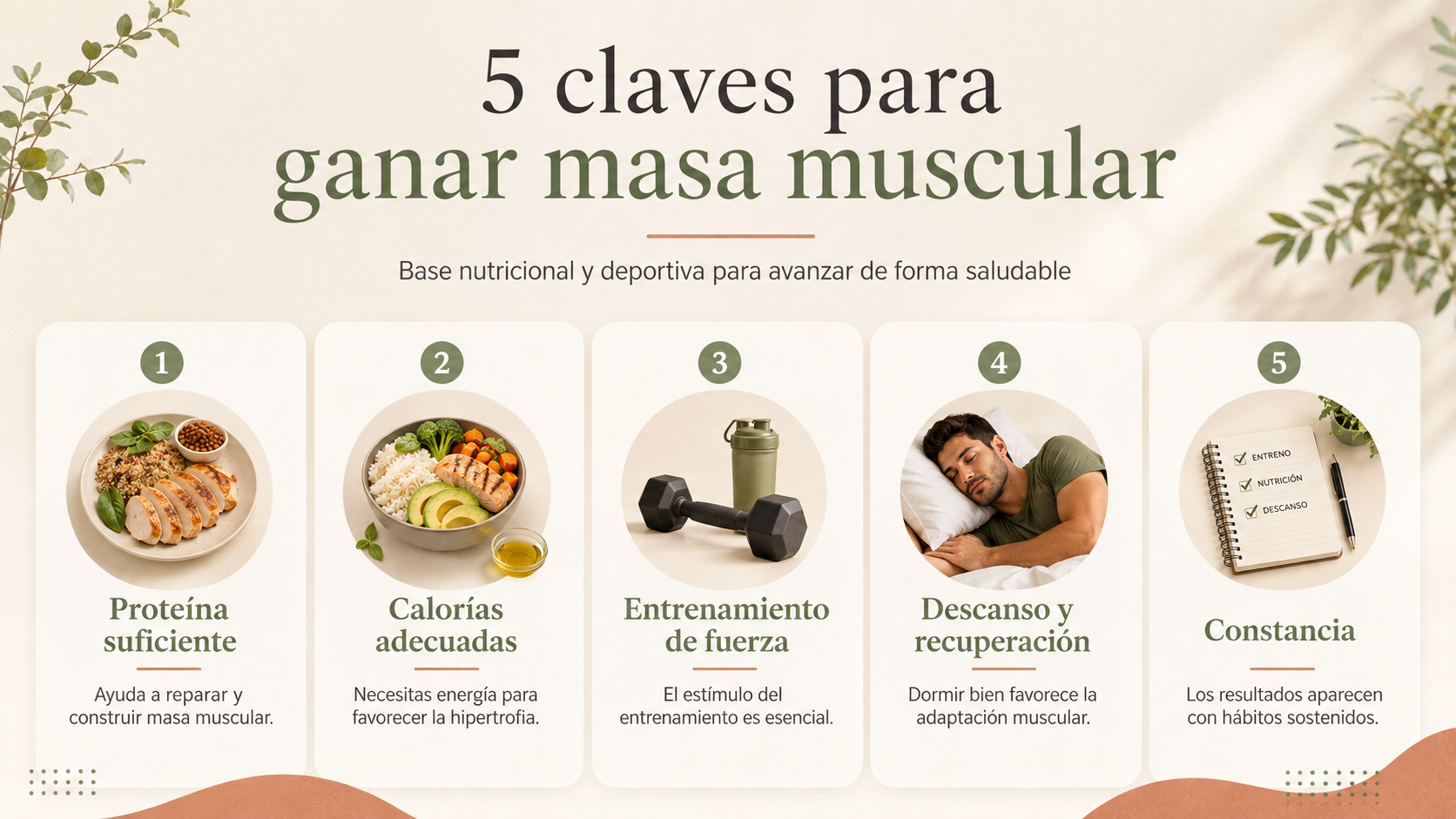 Cinco claves para ganar masa muscular de forma saludable
